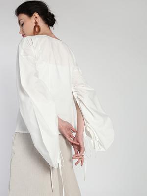 slit sleeves solid top - 16911301 - Standard Image - 4