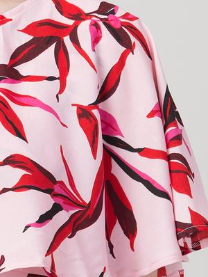 cape sleeved tropical maxi dress - 16913685 - Standard Image - 4