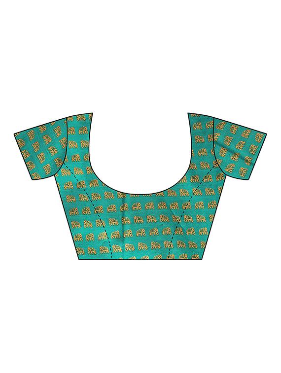 check printed saree with blouse - 16913782 - Zoom Image - 4