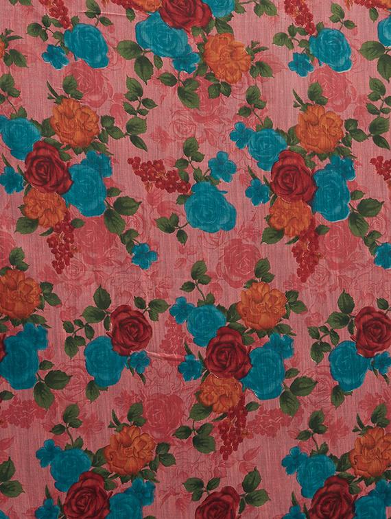 floral woven saree with blouse - 16915944 - Zoom Image - 4