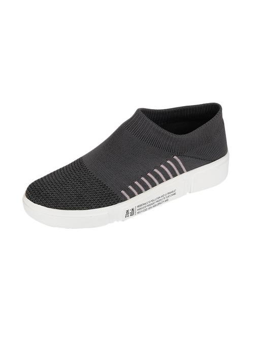 grey mesh slip on sports shoes - 16917847 - Standard Image - 1
