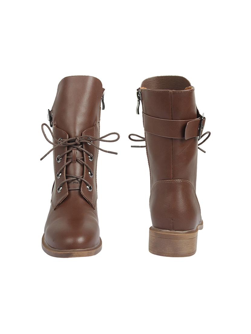 brown ankle lace up boots - 16918104 - Zoom Image - 4