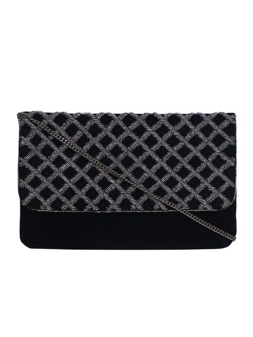 black velvet fold over clutch - 16918888 - Very Small Image - 1