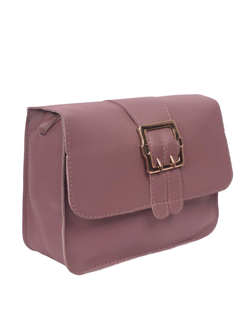 purple leatherette (pu) regular sling bag - 16919001 - Zoom Image - 4