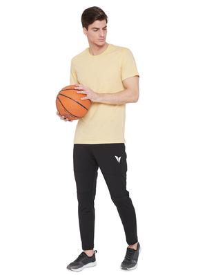 black solid ankle length track pant - 16920429 - Standard Image - 4