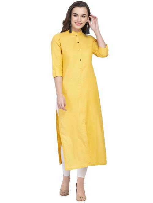 solid straight kurta - 16923477 - Standard Image - 1