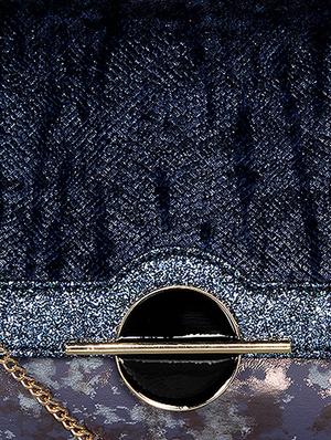 blue leatherette (pu) envelope clutch - 16928443 - Standard Image - 4