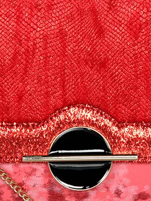 red leatherette (pu) envelope clutch - 16928445 - Standard Image - 4