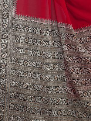 solid bordered saree with blouse - 16928878 - Standard Image - 4