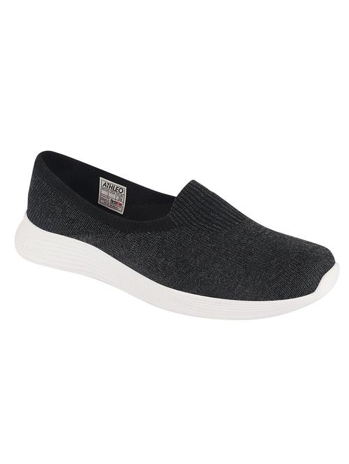 black slip on sports shoes - 16929475 - Standard Image - 1