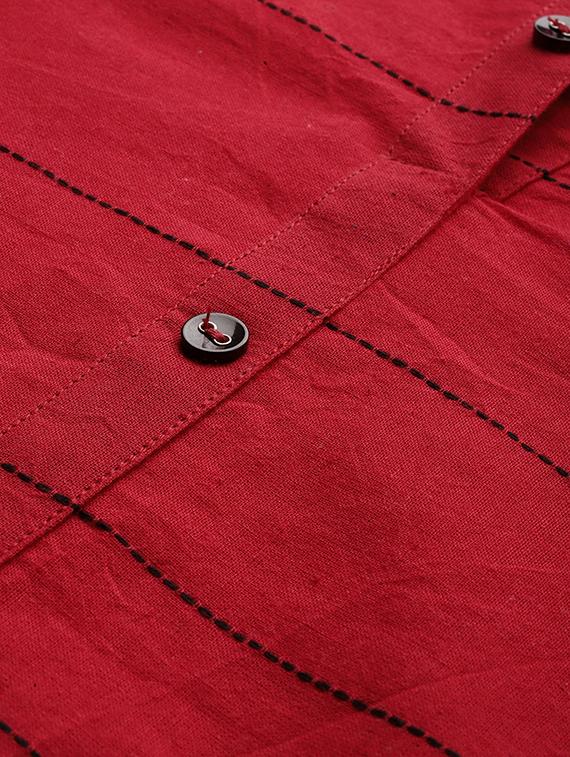 kaantha work a-line kurta - 16931120 - Zoom Image - 4