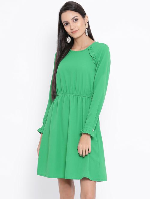 frill detail blouson waist a-line dress - 16936487 - Very Small Image - 1