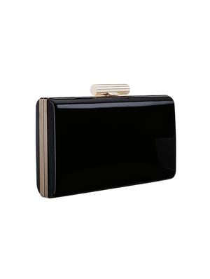 black leatherette (pu) box clutch - 16938761 - Standard Image - 4