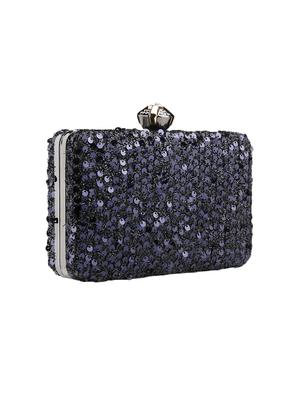 black metal box clutch - 16938765 - Standard Image - 4