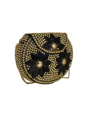 gold metal box clutch - 16939316 - Standard Image - 4