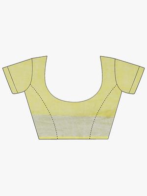 solid handloom saree with blouse - 16940667 - Standard Image - 4