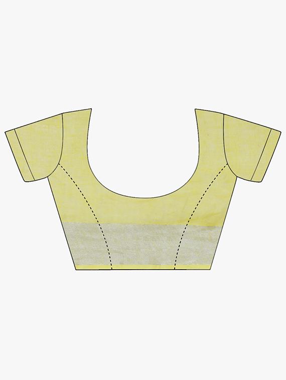 solid handloom saree with blouse - 16940667 - Zoom Image - 4