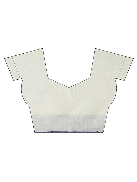 solid handloom saree with blouse - 16940680 - Zoom Image - 4