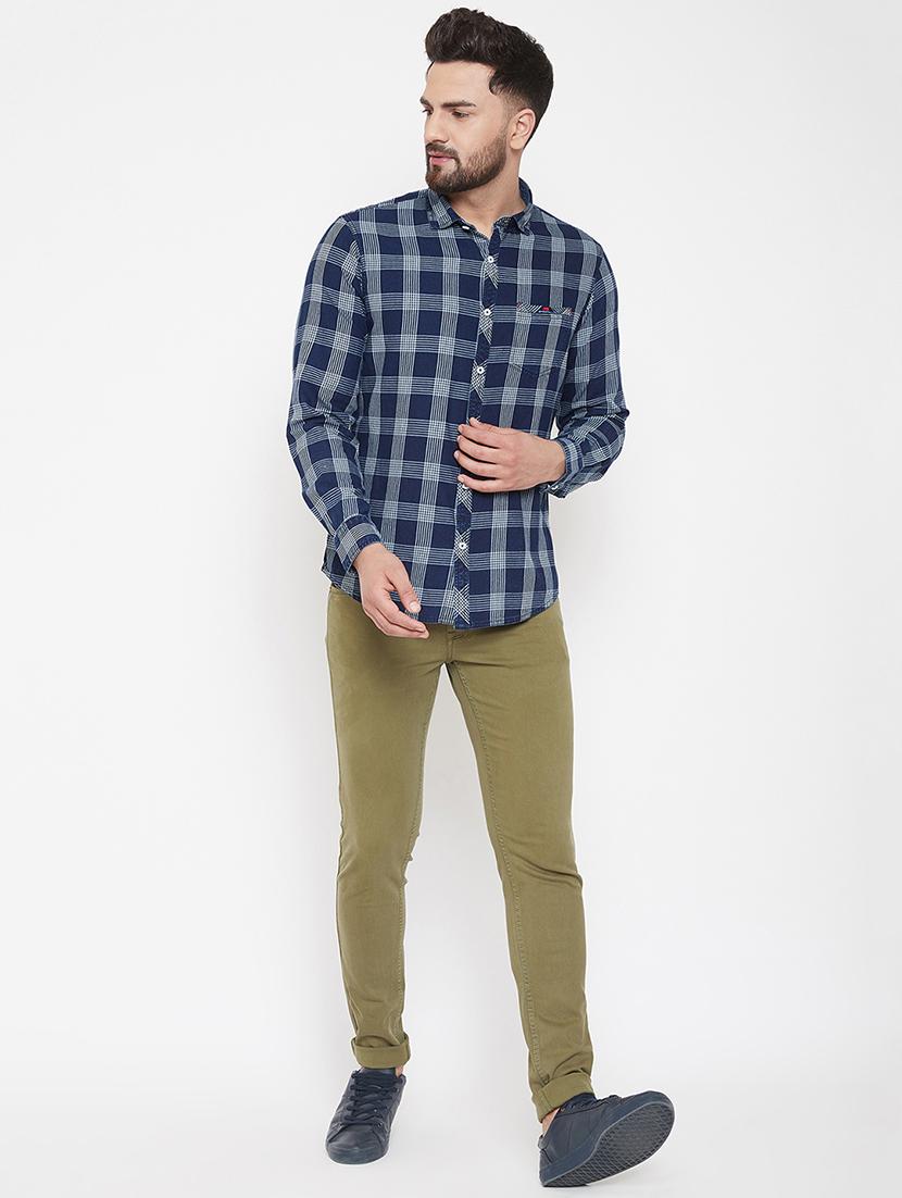green plain denim jeans - 16941116 - Zoom Image - 4