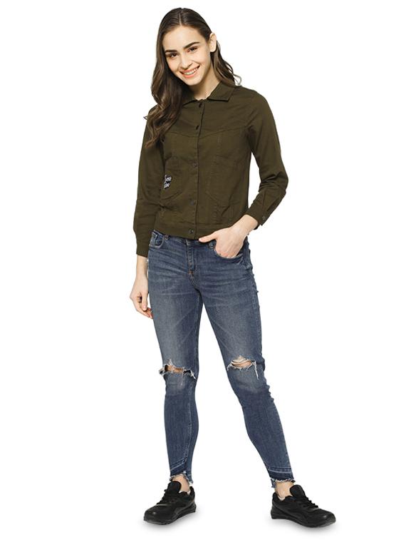 quirky patch denim jacket - 16943317 - Zoom Image - 4
