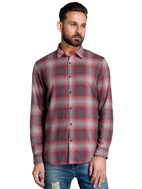 red checkered casual shirt - 16944670 - Very Small Image - 1