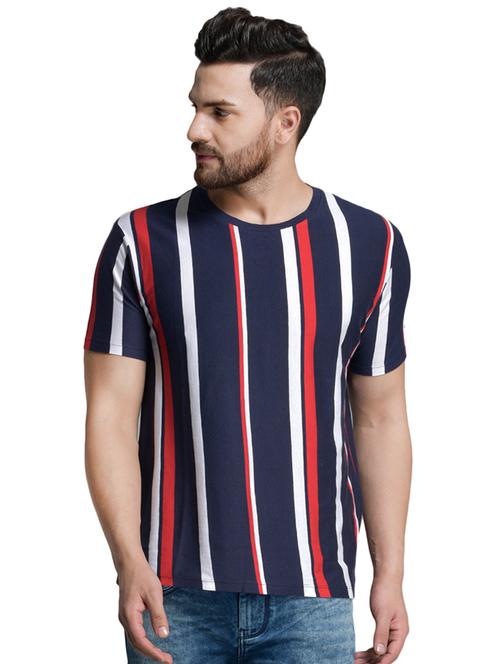 navy blue striped t-shirt - 16944720 - Very Small Image - 1