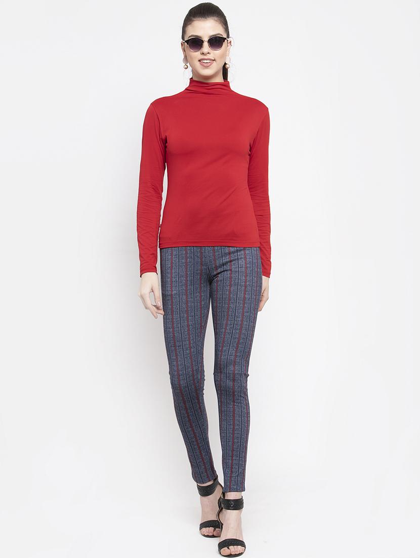mid rise checkered trouser - 16945601 - Zoom Image - 4