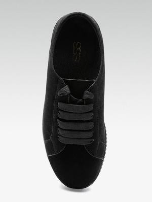 black leatherette slip on casual shoes - 16945881 - Standard Image - 4
