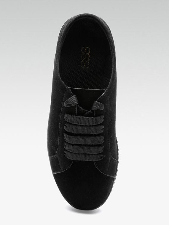 black leatherette slip on casual shoes - 16945881 - Zoom Image - 4