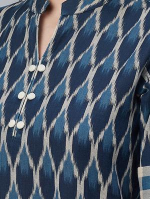 ikat kurta palazzo set - 16949412 - Standard Image - 4