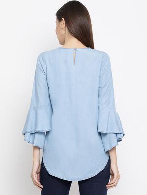 bell sleeved solid top - 16949527 - Standard Image - 4
