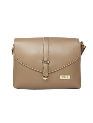 gold leatherette (pu) sling bag - 16949589 - Standard Image - 4