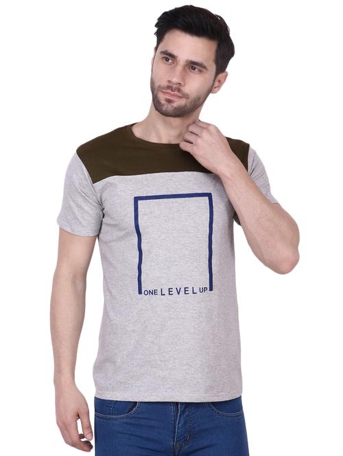 grey printed cut & sew t-shirt - 16949689 - Standard Image - 1