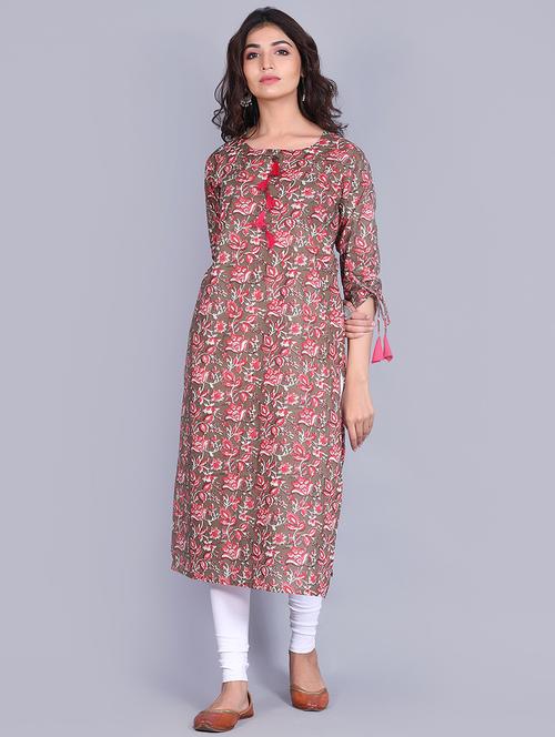 kalamkari straight kurta - 16950617 - Standard Image - 1
