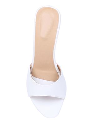 white slip on sandals - 16951682 - Standard Image - 4