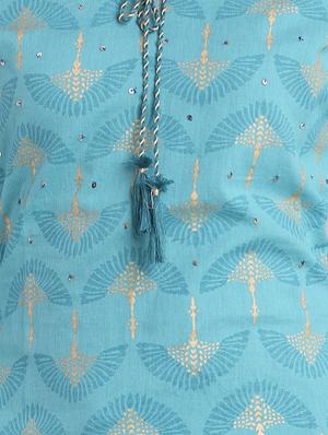 gold print straight kurta - 16952150 - Standard Image - 4