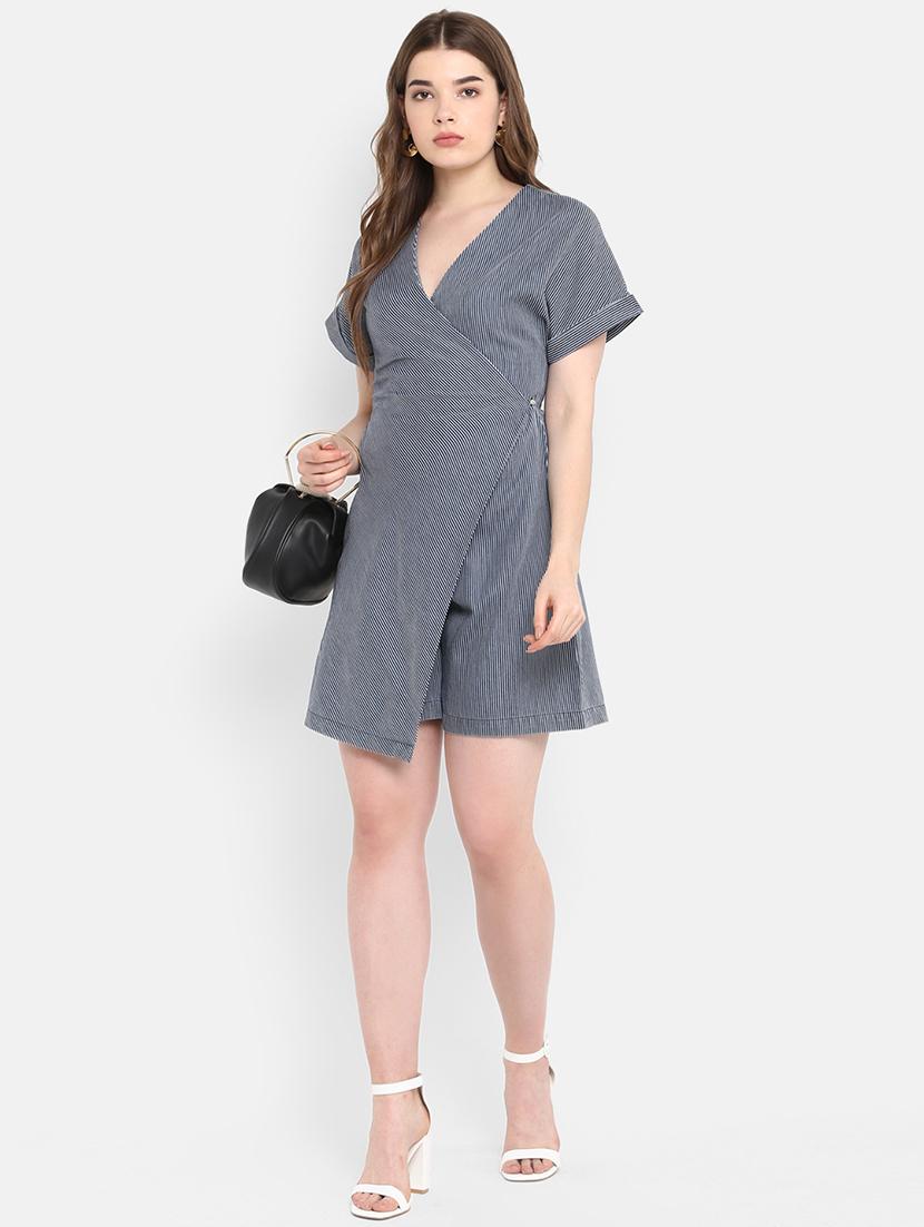 button closure striped romper - 16952701 - Zoom Image - 4