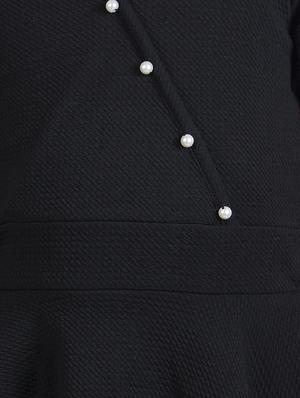 black cotton blend frock - 16954624 - Standard Image - 4
