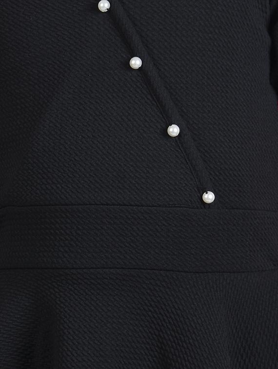 black cotton blend frock - 16954624 - Zoom Image - 4