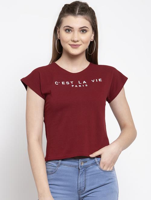 round neck crop tee - 16955900 - Standard Image - 1