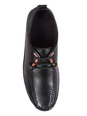 black fabric & synthetic lace up shoes - 16960776 - Standard Image - 4