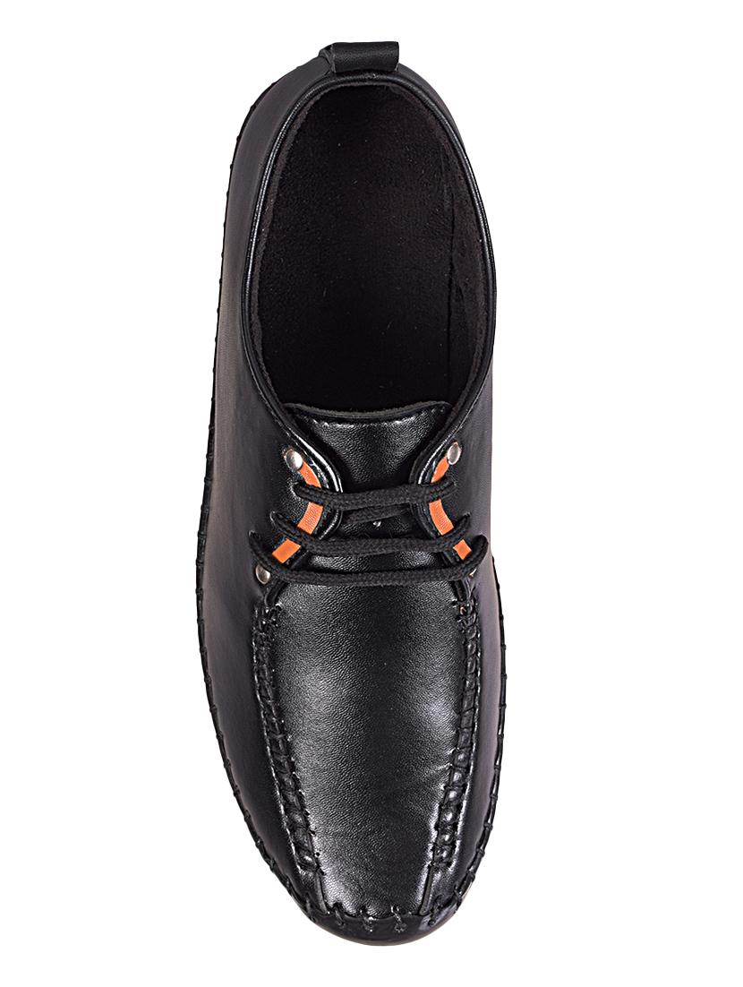 black fabric & synthetic lace up shoes - 16960776 - Zoom Image - 4