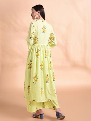 floral kurta palazzo set - 16963979 - Standard Image - 4