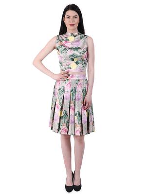 high rise pleated floral skirt - 16965552 - Standard Image - 4