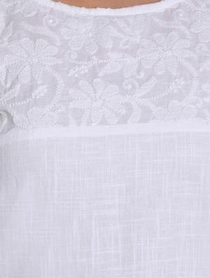 round neck embroidered top - 16969239 - Standard Image - 4