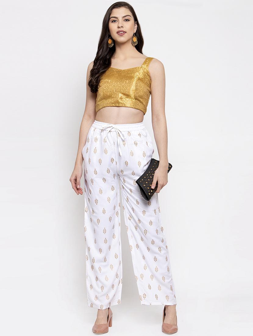 white viscose straight palazzo - 16970336 - Zoom Image - 4