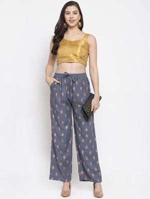 grey viscose straight palazzo - 16970338 - Standard Image - 4