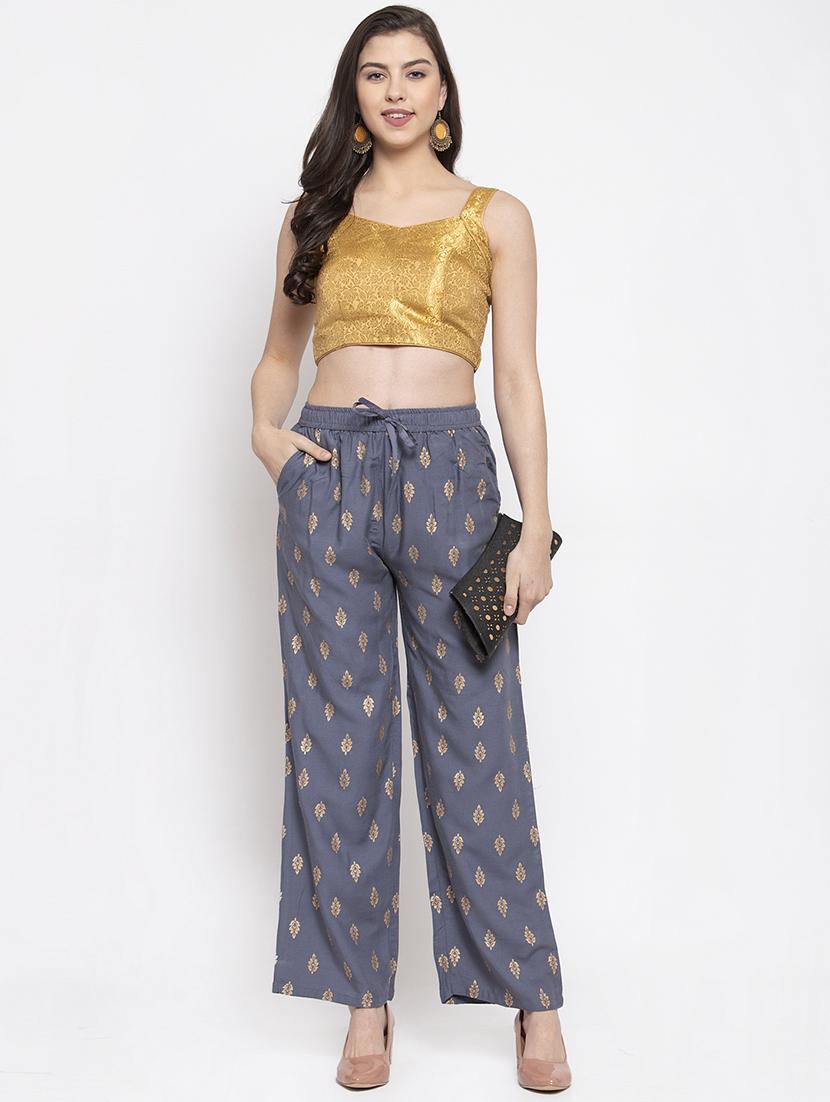 grey viscose straight palazzo - 16970338 - Zoom Image - 4