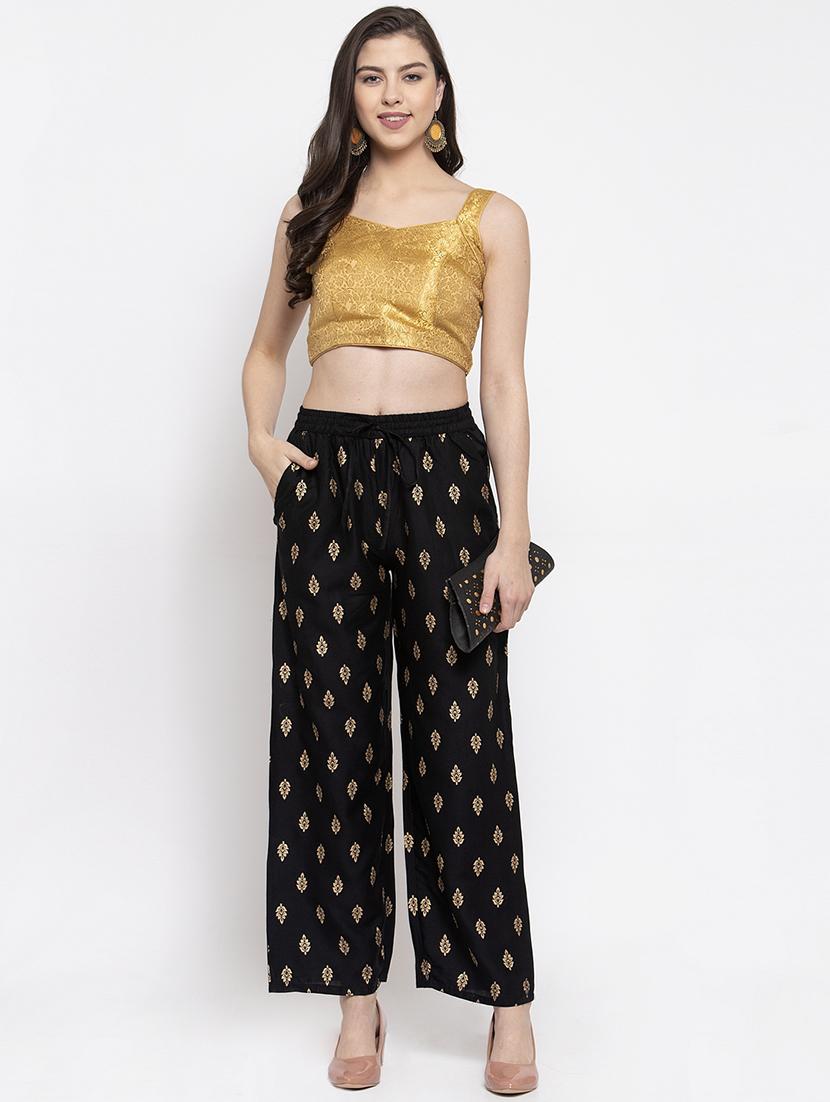black viscose straight palazzo - 16970340 - Zoom Image - 4