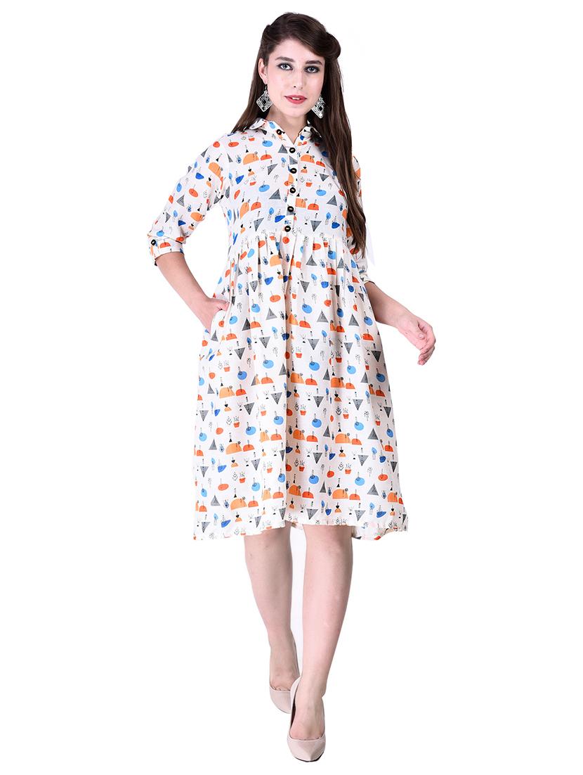 gathered detail quirky fit & flare dress - 16970452 - Zoom Image - 4